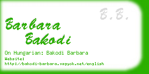 barbara bakodi business card